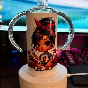Cute Girl Design Sippy Cup